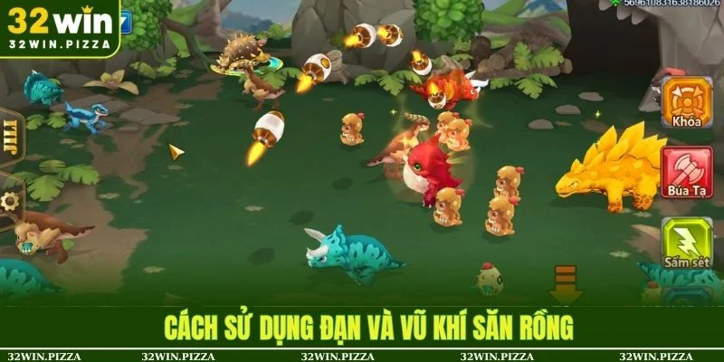 Cách sử dụng đạn cũng như vũ khí trong game Dinosaur Tycoon